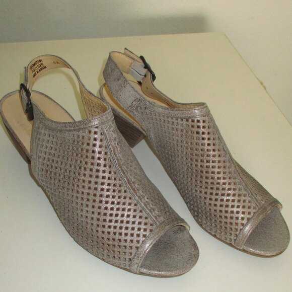 Paul Green Womens Leather Slingback 2" Heel Sandal Shoe - Size 7.5M or 5.5 UK - Picture 2 of 10